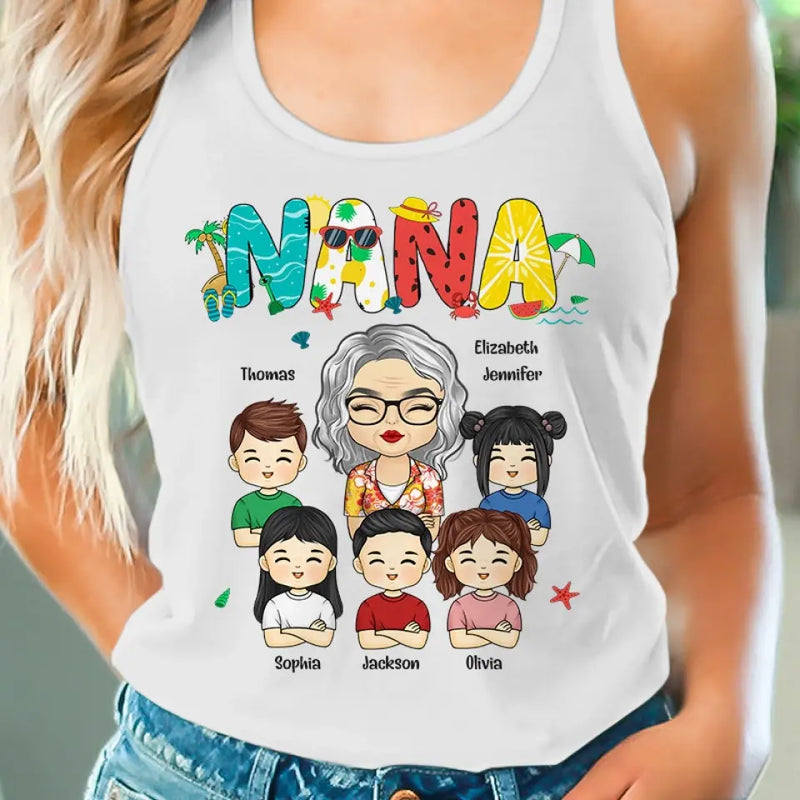 We Love You More Than You Will Ever Know - Family Personalized Custom Racer Back Tank Top - Gift For Mom, Grandma