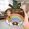 Welcome To My Classroom - Teacher Personalized Custom 2-Layered Wooden Plaque With Stand - Gift For Teacher