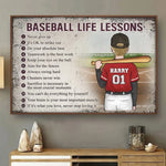 Keep Your Eye On The Ball - Family Personalized Custom Horizontal Poster - Gift For Baseball Players, Baseball Lovers, Family