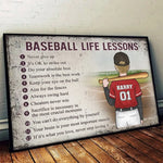Keep Your Eye On The Ball - Family Personalized Custom Horizontal Poster - Gift For Baseball Players, Baseball Lovers, Family