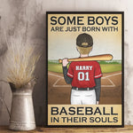Baseball In Their Souls - Personalized Custom Vertical Poster - Gift For Kids, Baseball Players, Baseball Fans