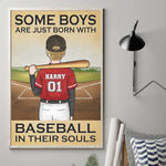 Baseball In Their Souls - Personalized Custom Vertical Poster - Gift For Kids, Baseball Players, Baseball Fans