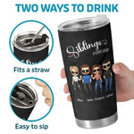 Siblings Until The End of Days - Family Personalized Custom Tumbler - Gift For Brothers, Sisters