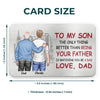 We Are Born Of Love - Family Personalized Custom Aluminum Wallet Card - Gift For Son, Grandson