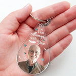 Custom Photo Angel From Above, Watch Over Me With Love - Memorial Personalized Custom Shaped Acrylic Keychain - Sympathy Gift For Family