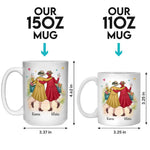We're Old And Bonkers - Bestie Personalized Custom Mug - Gift For Best Friends, Sisters