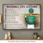 Keep Your Eye On The Ball - Family Personalized Custom Horizontal Poster - Gift For Baseball Players, Baseball Lovers, Family