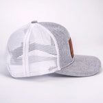 Awesome Like My Daughter - Family Leather Patch Hat - Gift For Dad