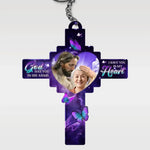 Custom Photo God Had You In His Arms - Memorial Personalized Custom Shaped Acrylic Keychain - Sympathy Gift For Family
