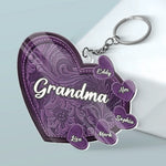 I Have Two Titles Mom And Grandma And I Rock Them Both - Family Personalized Custom Shaped Acrylic Keychain - Gift For Grandma, Mom