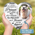 Custom Photo You Leave Pawprints In Our Hearts - Memorial Personalized Custom Heart Shaped Memorial Stone - Sympathy Gift For Dog Lovers