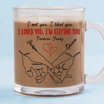 From Our First Kiss Till Our Last Breath - Couple Personalized Custom Glass Mug -  Gift For Husband, Wife, Couple