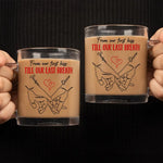 From Our First Kiss Till Our Last Breath - Couple Personalized Custom Glass Mug -  Gift For Husband, Wife, Couple