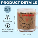From Our First Kiss Till Our Last Breath - Couple Personalized Custom Glass Mug -  Gift For Husband, Wife, Couple