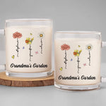 My Grandma's Favorite Garden - Family Personalized Custom Glass Mug - Gift For Grandma, Mom