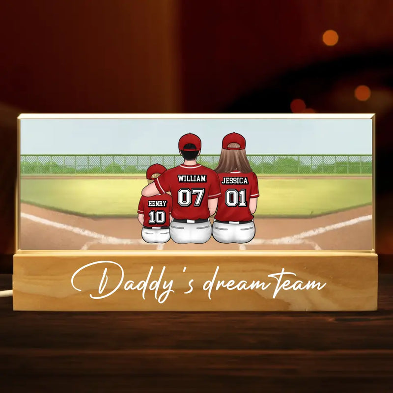 Family Is Anyone Who Loves You Unconditionally - Family Personalized Custom Acrylic Letters 3D LED Night Light - Gift For Family Members, Sport Lovers, Sport Players