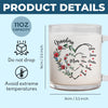 First Mom Now Grandma - Family Personalized Custom Glass Mug - Gift For Mom, Grandma
