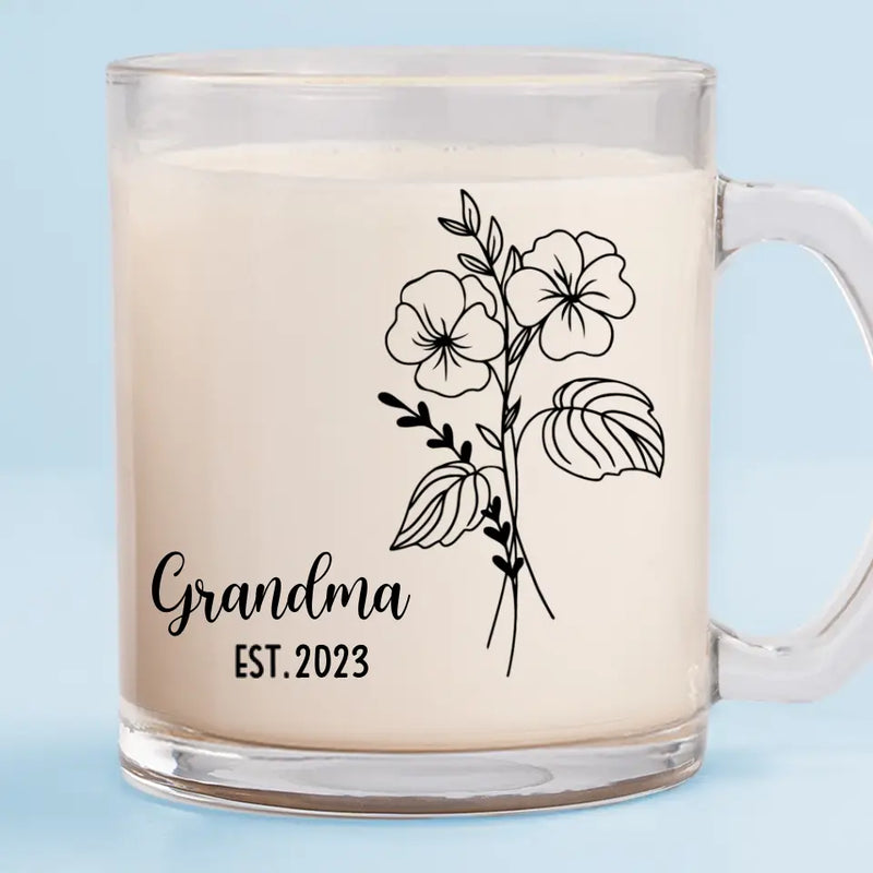 A Grandma Is Warm Hugs And Sweet Memories - Family Personalized Custom Glass Mug - Gift For Grandma