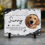 Custom Photo Don’t Cry For Me When I'm Gone - Memorial Personalized Custom Rectangle Shaped Stone With Stand - Sympathy Gift For Dog Lovers
