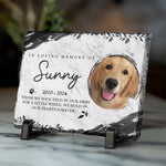 Custom Photo Don’t Cry For Me When I'm Gone - Memorial Personalized Custom Rectangle Shaped Stone With Stand - Sympathy Gift For Dog Lovers