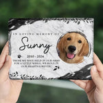 Custom Photo Don’t Cry For Me When I'm Gone - Memorial Personalized Custom Rectangle Shaped Stone With Stand - Sympathy Gift For Dog Lovers
