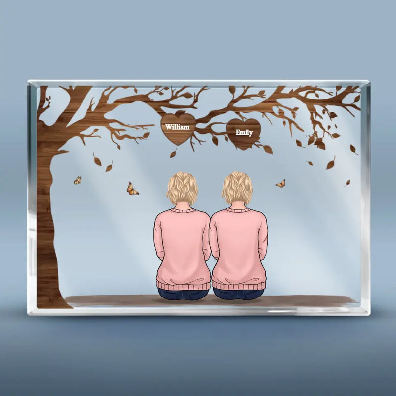 Life Begins Love Never Ends - Family Personalized Custom Rectangle Shaped Acrylic Plaque - Gift For Family Members