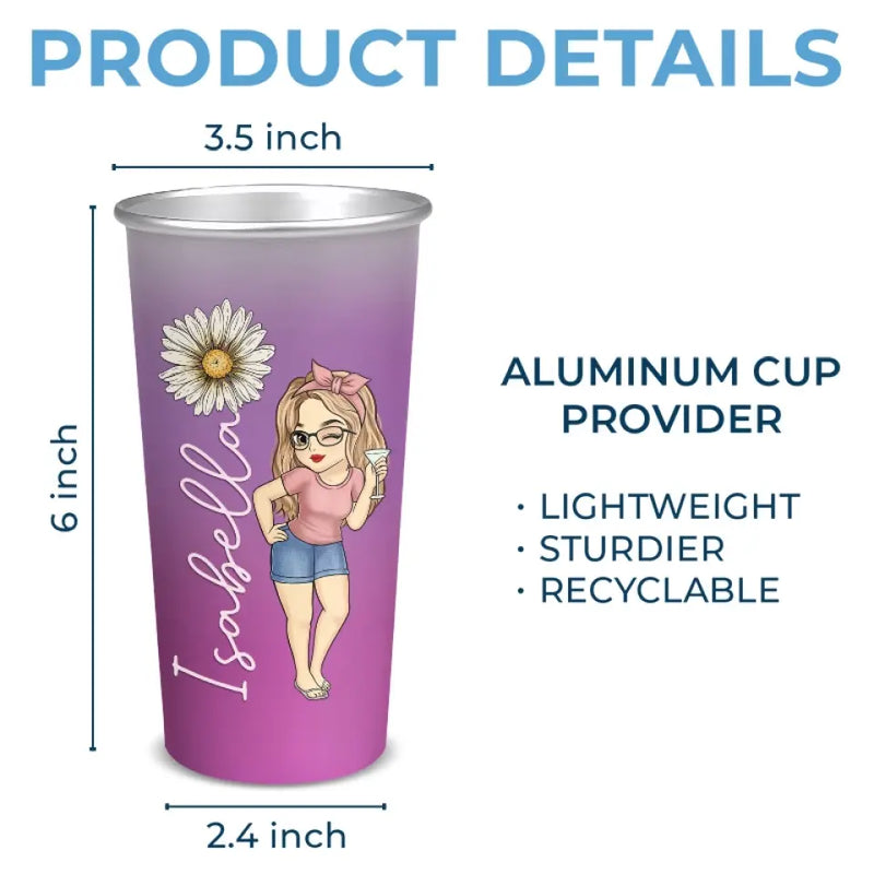 You Were Born To Stand Out, Stop Trying To Fit In - Bestie Personalized Custom Aluminum Changing Color Cup - Gift For Yourself, Best Friends, BFF, Sisters