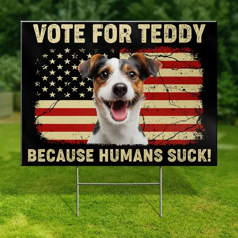 Custom Photo Furry Voters Decide - Dog & Cat Personalized Custom Yard Sign - Gift For Pet Owners, Pet Lovers