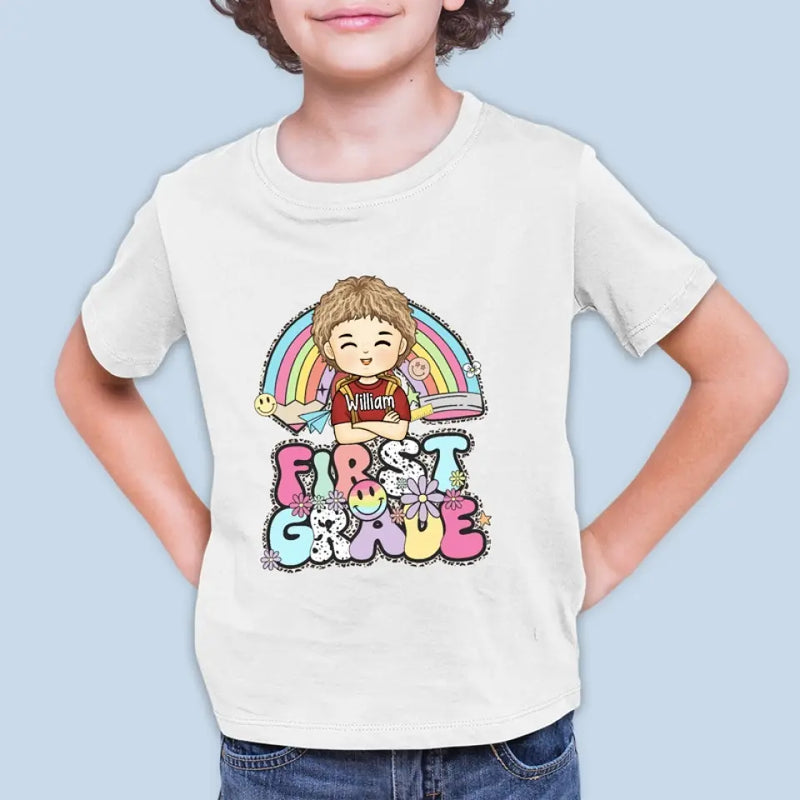 Happy New School Days - Personalized Custom Kid T-shirt - Back To School Gift For Kid