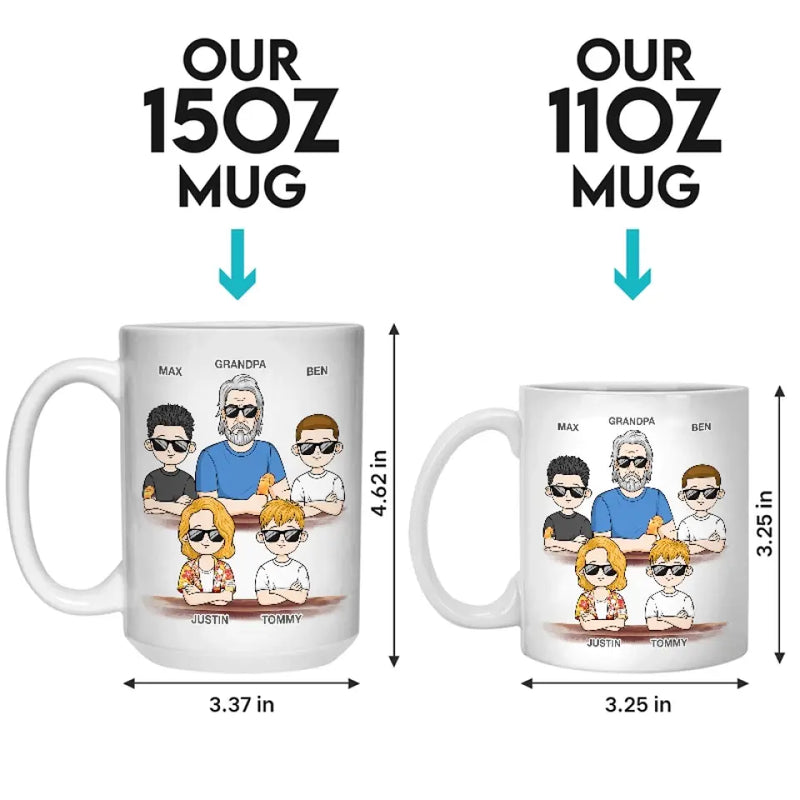 No Matter How Hard Life Gets At Least You Don't Have Ugly Children - Family Personalized Custom Mug - Gift For Dad, Grandpa