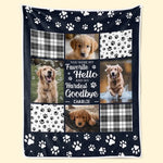 Custom Photo Blanket - Personalized Christmas Memorial Sympathy Gifts For Dog Lovers - You Were My Favorite Hello And My Hardest Goodbye