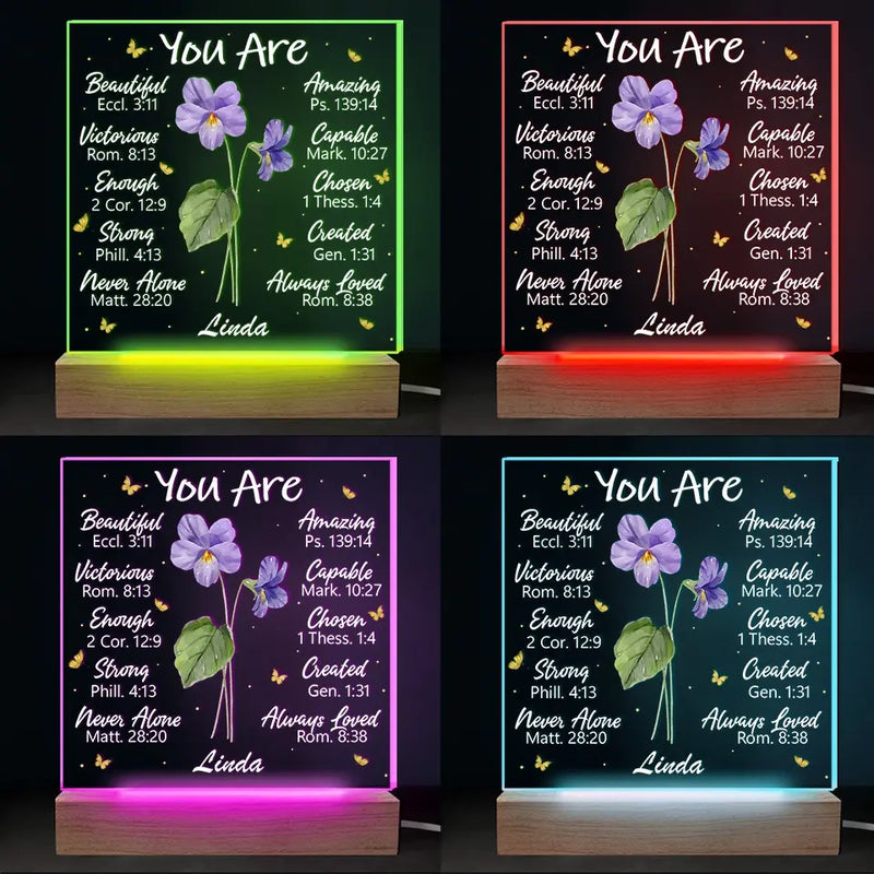 A Perennial Bloom - Bestie Personalized Custom Shaped 3D LED Light - Gift For Best Friends, BFF, Sisters