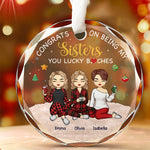 Every Season Is Our Season - Bestie Personalized Custom Circle Glass Ornament - Christmas Gift For Sisters, BFF, Best Friends
