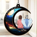 Your Wings Were Ready But My Heart Was Not - Memorial Personalized Window Hanging Suncatcher - Sympathy Gift For Couple