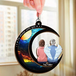 Your Wings Were Ready But My Heart Was Not - Memorial Personalized Window Hanging Suncatcher - Sympathy Gift For Couple