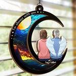Your Wings Were Ready But My Heart Was Not - Memorial Personalized Window Hanging Suncatcher - Sympathy Gift For Couple