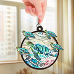 Grandmas Are Life's Greatest Treasures - Family Personalized Window Hanging Suncatcher - Gift For Grandma