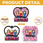 There Are Friends, There Is Family - Bestie Personalized Window Hanging Suncatcher - Gift For Best Friends, BFF, Sisters