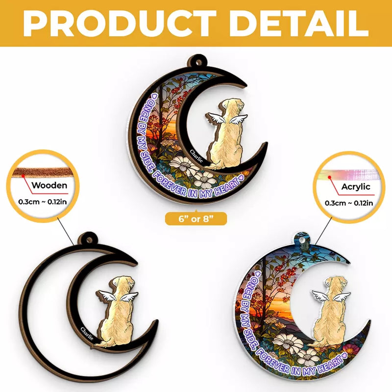 Forever Loyal, Forever Loved - Memorial Personalized Window Hanging Suncatcher - Sympathy Gift For Pet Owners, Pet Lovers