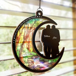 From Our First Kiss Till Our Last Breath - Couple Personalized Window Hanging Suncatcher - Gift For Husband, Wife, Couple