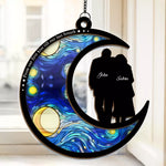 From Our First Kiss Till Our Last Breath - Couple Personalized Window Hanging Suncatcher - Gift For Husband, Wife, Couple