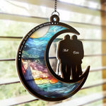 From Our First Kiss Till Our Last Breath - Couple Personalized Window Hanging Suncatcher - Gift For Husband, Wife, Couple
