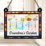 The True Power Behind The Power - Family Personalized Window Hanging Suncatcher - Gift For Grandma