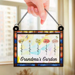 The True Power Behind The Power - Family Personalized Window Hanging Suncatcher - Gift For Grandma