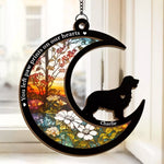 No Longer By My Side But Forever In My Heart - Memorial Personalized Window Hanging Suncatcher - Sympathy Gift For Dog Lovers, Pet Lovers