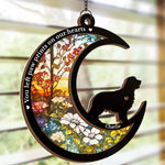 No Longer By My Side But Forever In My Heart - Memorial Personalized Window Hanging Suncatcher - Sympathy Gift For Dog Lovers, Pet Lovers