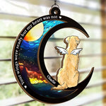 I Miss You A Lot - Memorial Personalized Window Hanging Suncatcher - Sympathy Gift For Dog Lovers
