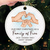 Christmas Is A Reminder Of The Joy That Family Brings - Family Personalized Custom Leather Ornament - Christmas Gift For Family Members, Baby Kids, Newborn Baby