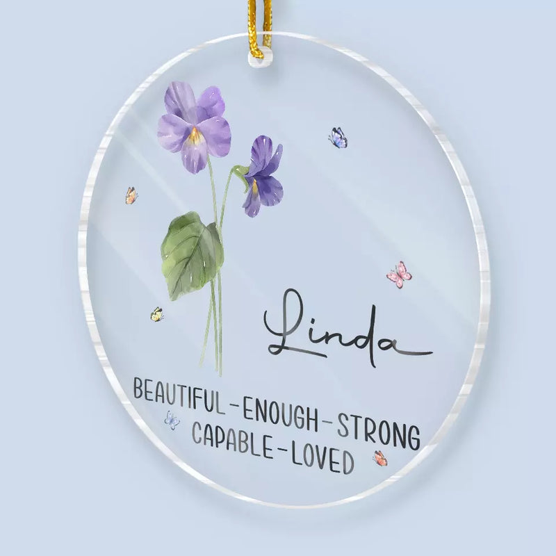 Friends Are Like Flowers, They Brighten Your Day - Bestie Personalized Custom Ornament - Acrylic Custom Shaped - Christmas Gift For Best Friends, BFF, Sisters