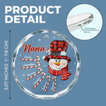 Christmas Is Brighter With A Mom Like You - Family Personalized Custom Circle Glass Ornament - Christmas Gift For Grandma